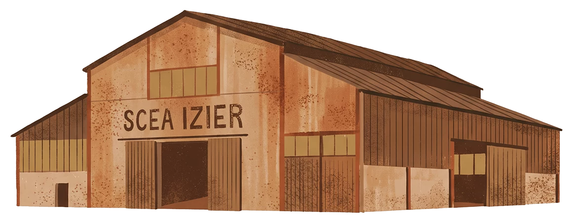 Illustration du hangar de la SCEA Izier