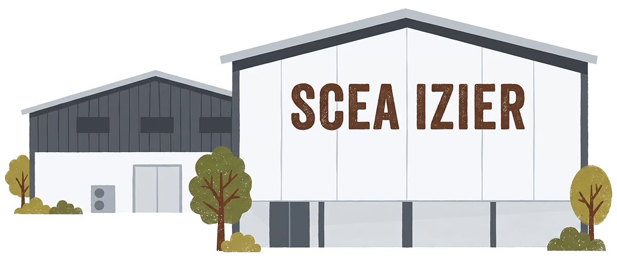 Illustration du hangar de la SCEA Izier