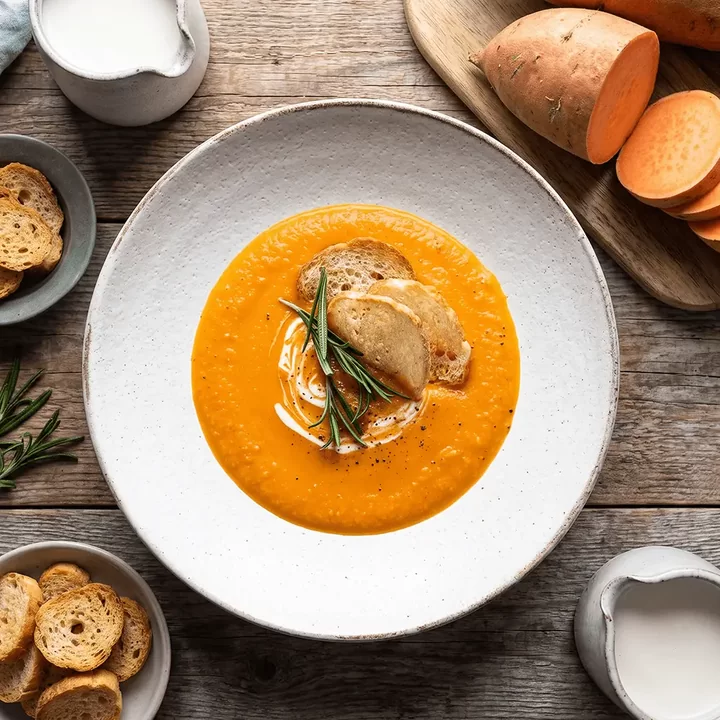 Photo du plat : velouté de patate douce à l'orange